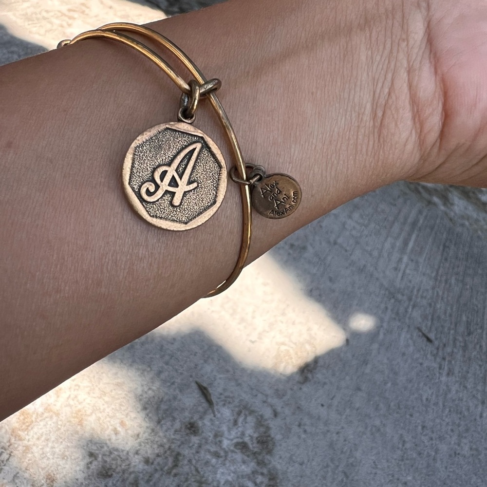 Alex and Ani ‘A’ Initial Charm Bracelet - Picture 2 of 3